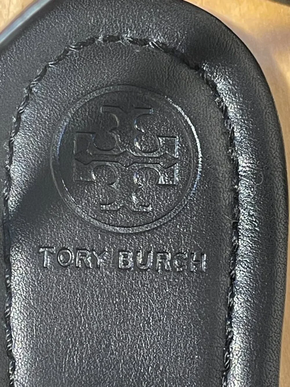 Tory Burch Everly T-Strap Sandals Black Leather Designer Flat Sandals Women's